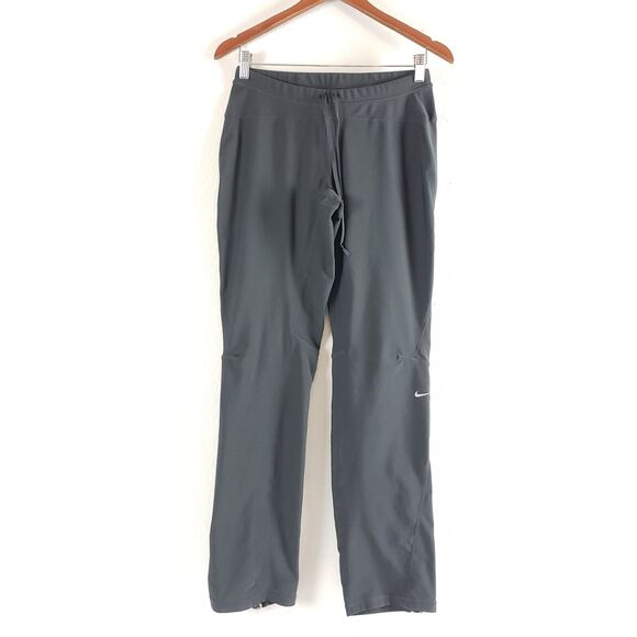 Nike On The Run SIZE M Track Training Tights Pants Gray 396754 -060 Zip Ankles - Picture 1 of 13